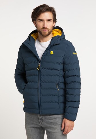 Schmuddelwedda Winter Jacket in Blue: front