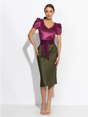 JIORO Blouse 'BURGUNDY' in Red