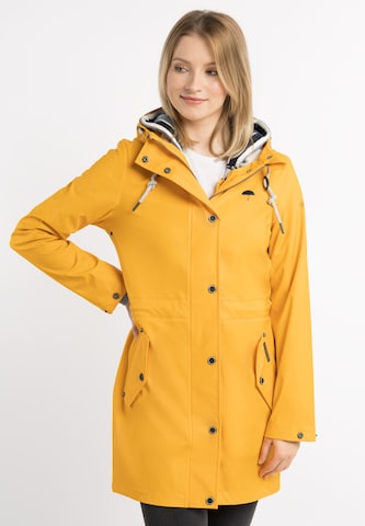 Manteau fonctionnel Schmuddelwedda en jaune : devant