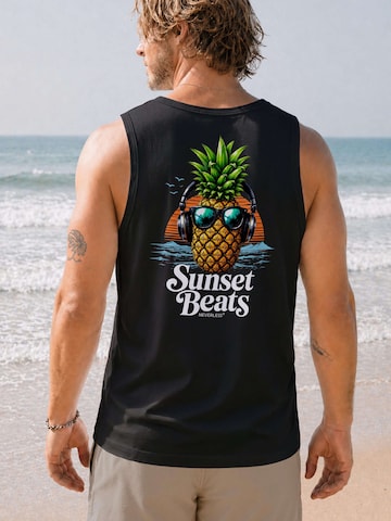 Neverless Shirt 'Ananas' in Black
