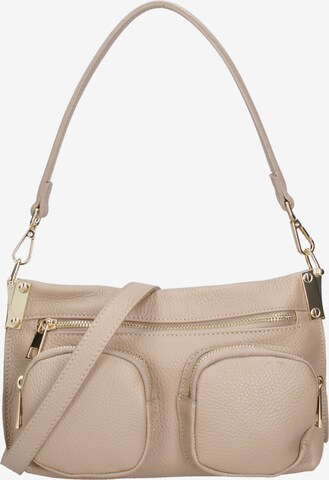 Borsa a spalla di Roberta Rossi in beige: frontale