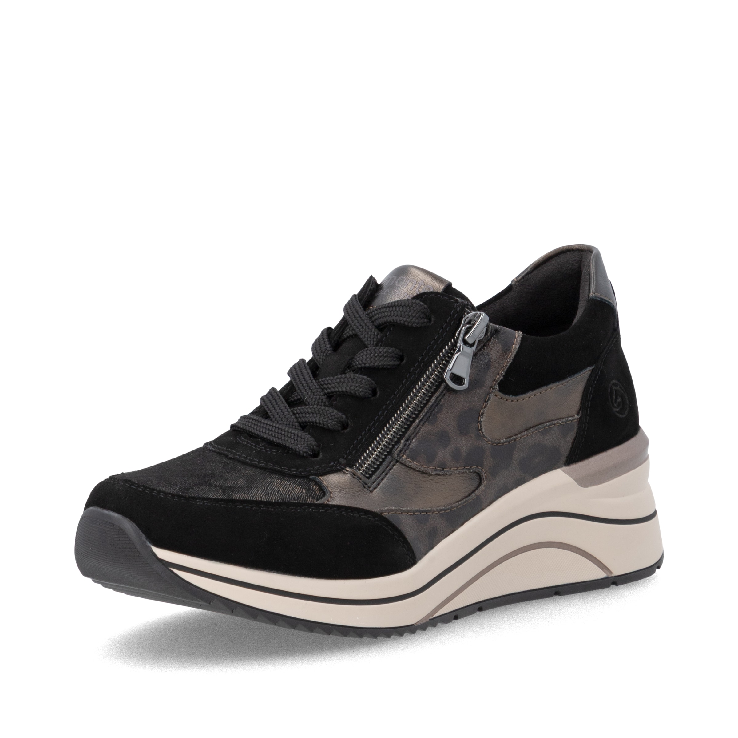 Baskets hautes REMONTE en noir : devant