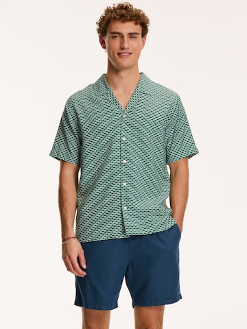 Shiwi Regular fit Overhemd in Groen: voorkant
