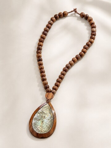COLLEZIONE ALESSANDRO Necklace 'Luna' in Brown