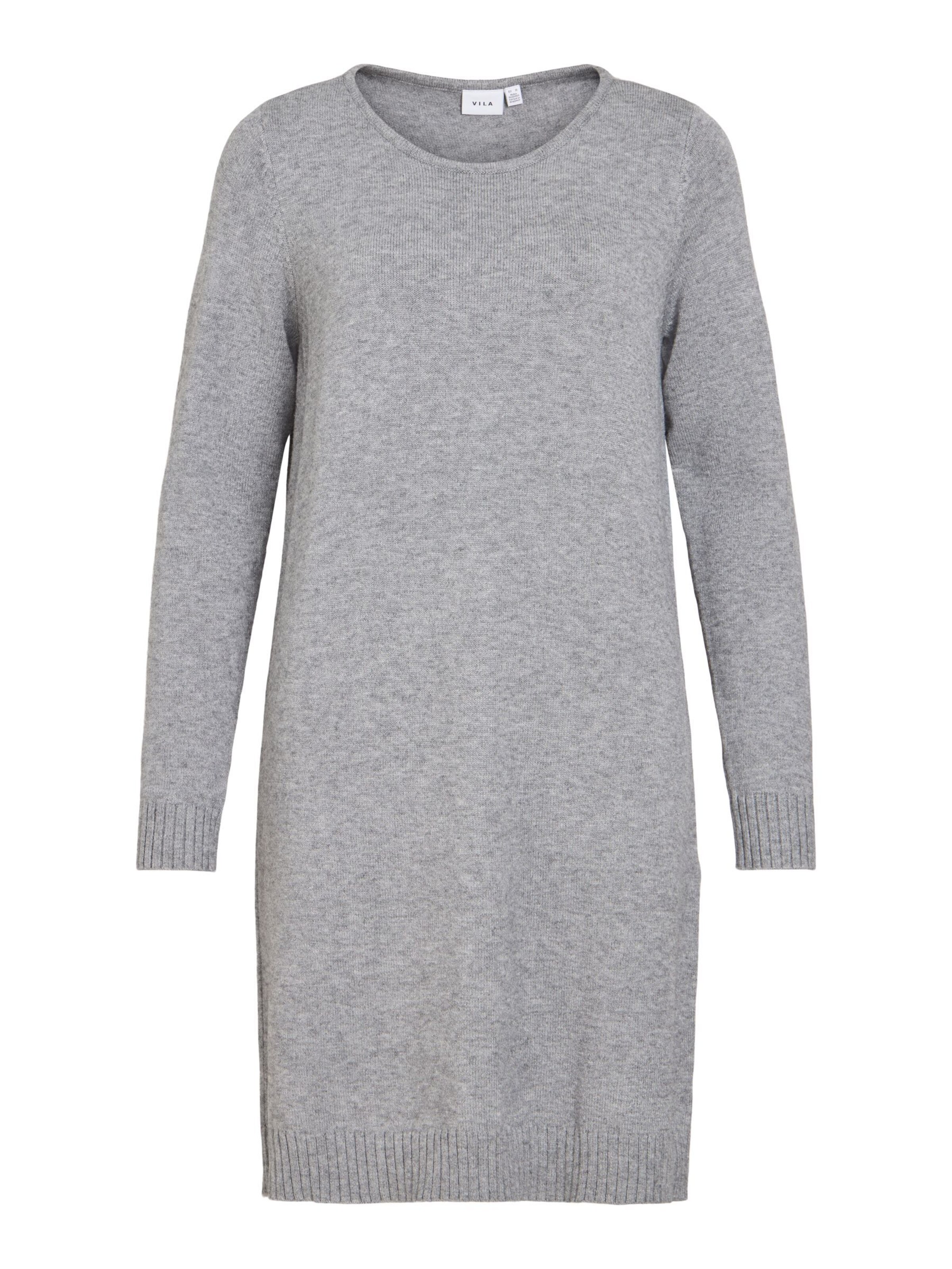 VILA Knitted dress 'RIL' in Grey: front