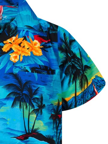 King Kameha Shirt 'Surf' in Blauw