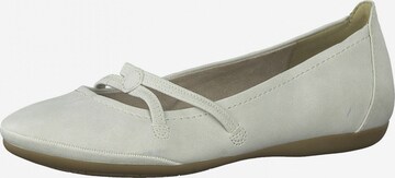 TAMARIS Ballet Flats in White: front