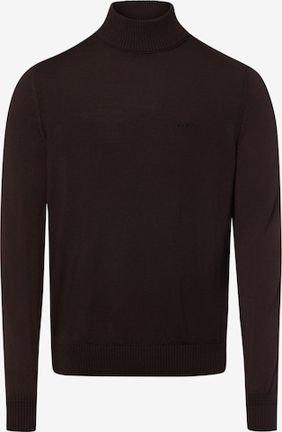 BOSS Sweater 'Avac_M-1' in Brown: front