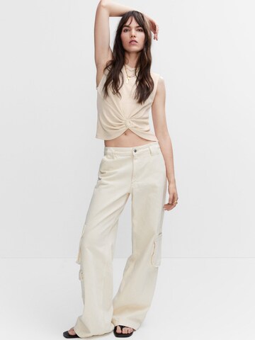 MANGO Topp 'NUDI' i beige