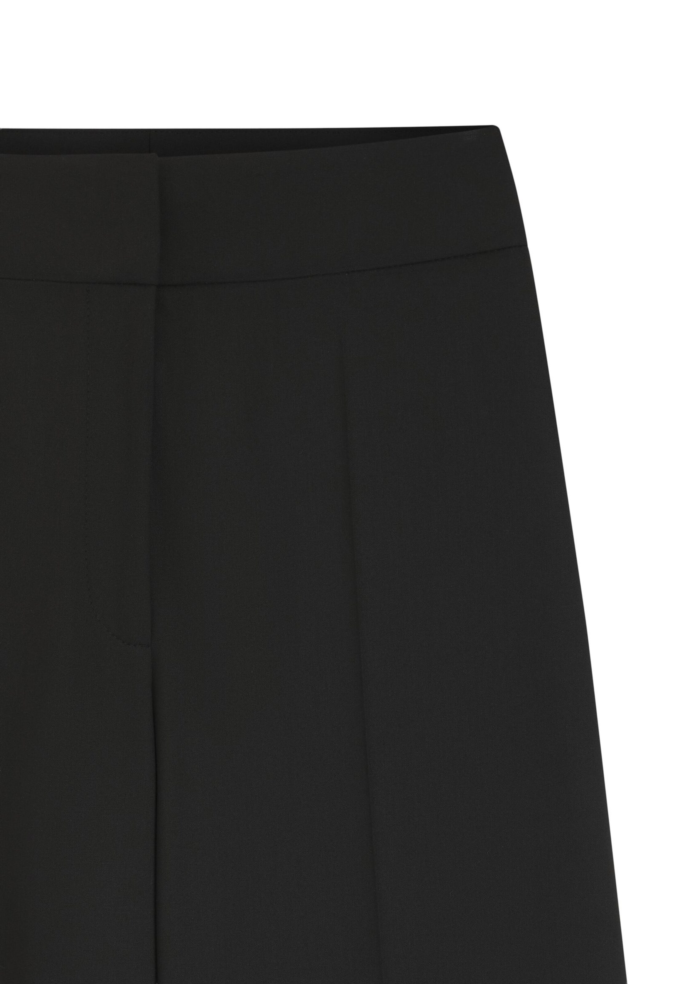 HUGO Wide leg Trousers with creases 'Himia' in Black