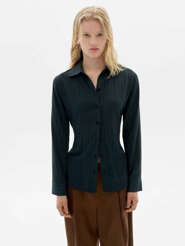 Thinking MU Bluse in Grün: Vorderseite