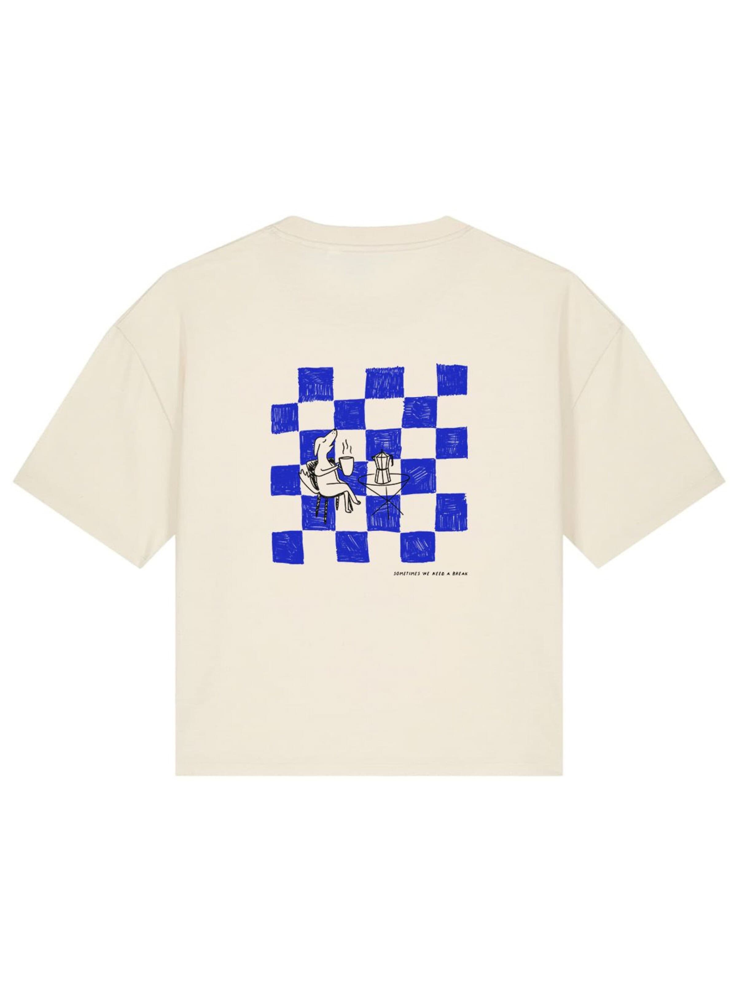 Kultgut Shirt 'Take a break' in White: front