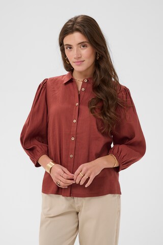 Cream Blouse 'June' in Red: front