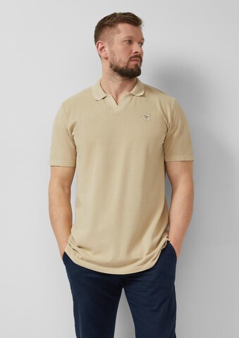 s.Oliver Men Tall Sizes Poloshirt in Beige: Vorderseite