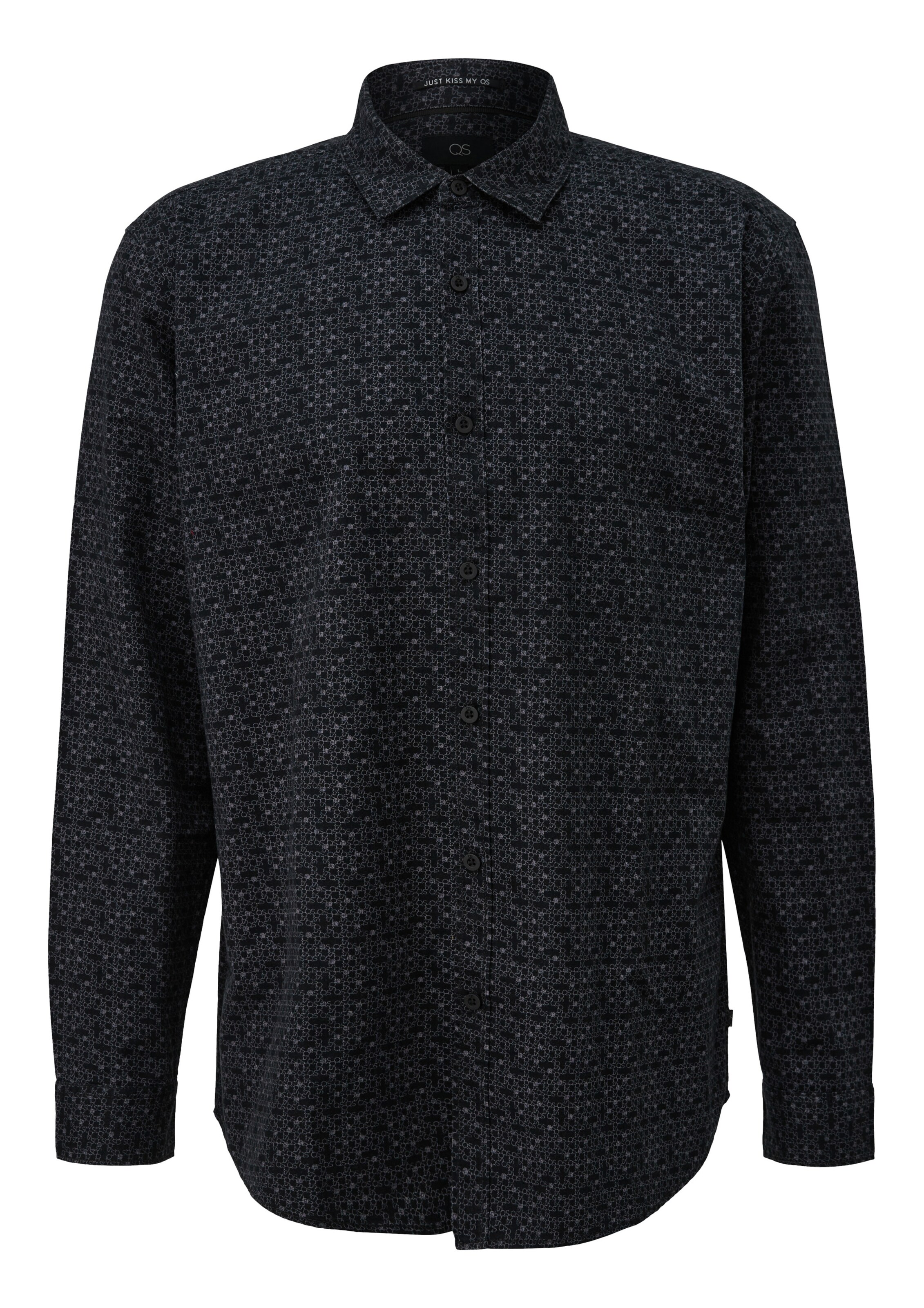 Coupe regular Chemise QS en noir : devant