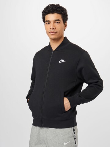 Nike Sportswear Sweat jacket in Black: front