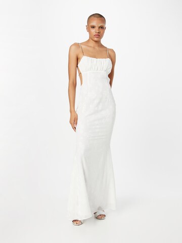 Nasty Gal Evening Dress in White: front