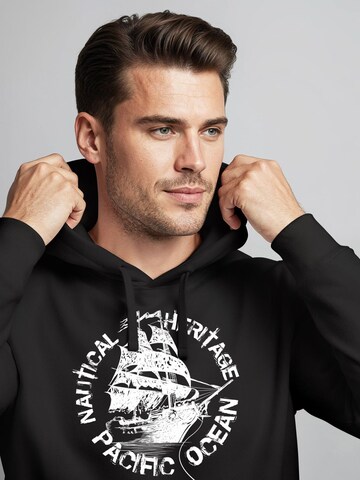 Neverless Sweatshirt 'Motorrad' in Black