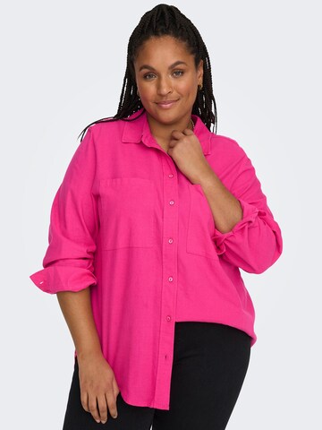 Camicia da donna 'CARO' di ONLY Carmakoma in rosa: frontale