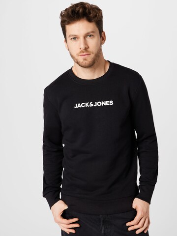 JACK & JONESSweater majica 'You' - crna boja: prednji dio