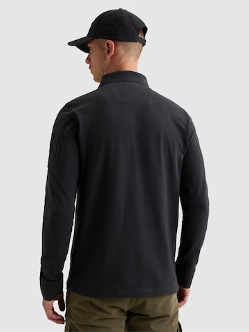 Pull-over 'American Classic polo shirt with long sleeves and flight pocket' PME Legend en bleu