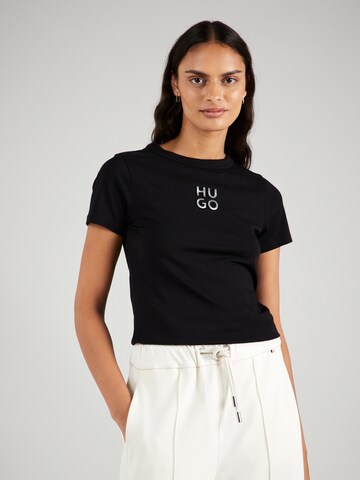 melns HUGO T-Krekls 'Classic': no priekšpuses