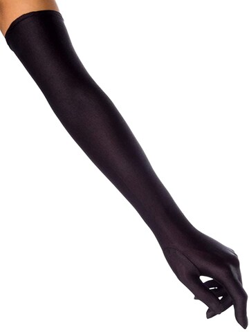 Dirndline Full Finger Gloves 'Satinhandschuhe, lang' in Black