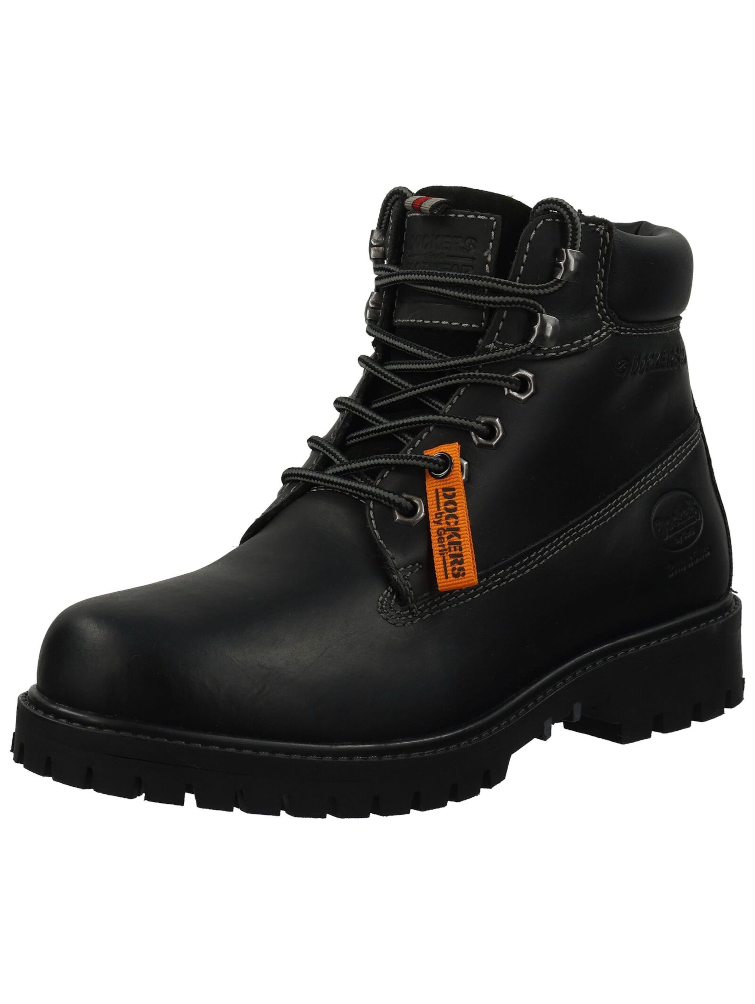 Boots stringati di Dockers by Gerli in nero: frontale