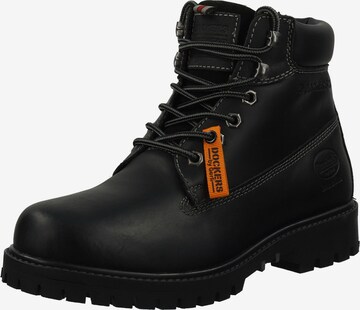 Boots stringati di Dockers by Gerli in nero: frontale