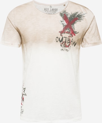 Key Largo T-Shirt 'ARIZONA' in Beige: predná strana