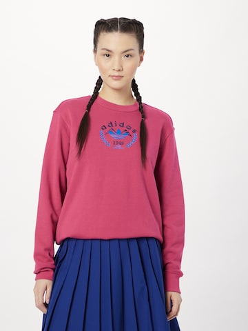 ADIDAS ORIGINALS Sweatshirt 'Crest Embroidery' in Pink: front