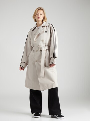 ADIDAS ORIGINALS - Sobretudo meia-estação 'Adicolor Classics 3-Stripes Trench' em bege: frente