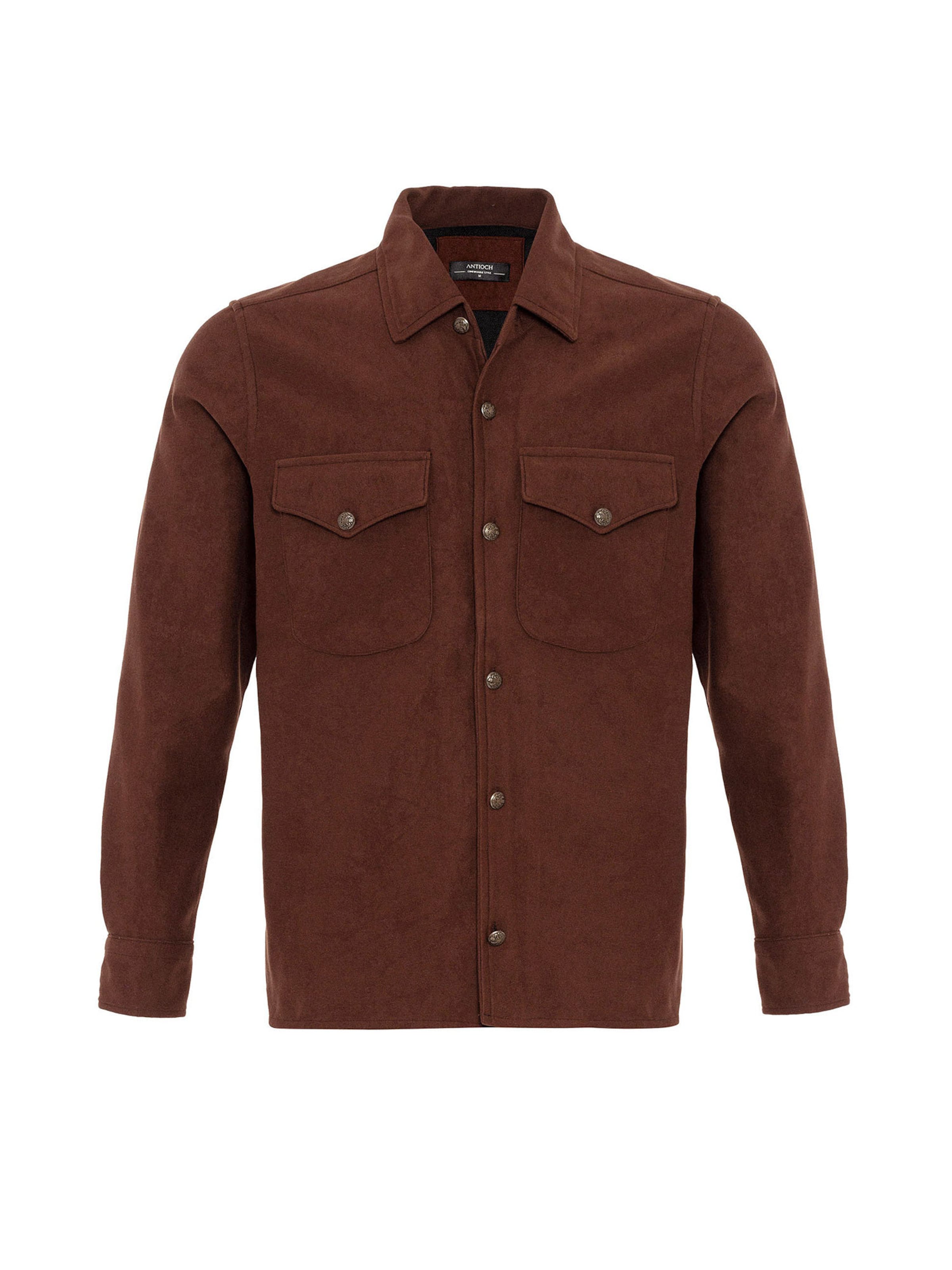Antioch Regular Fit Skjorte i brun: forside