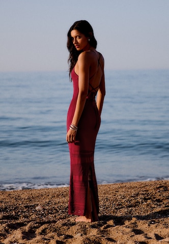 Bershka Knit dress in Red