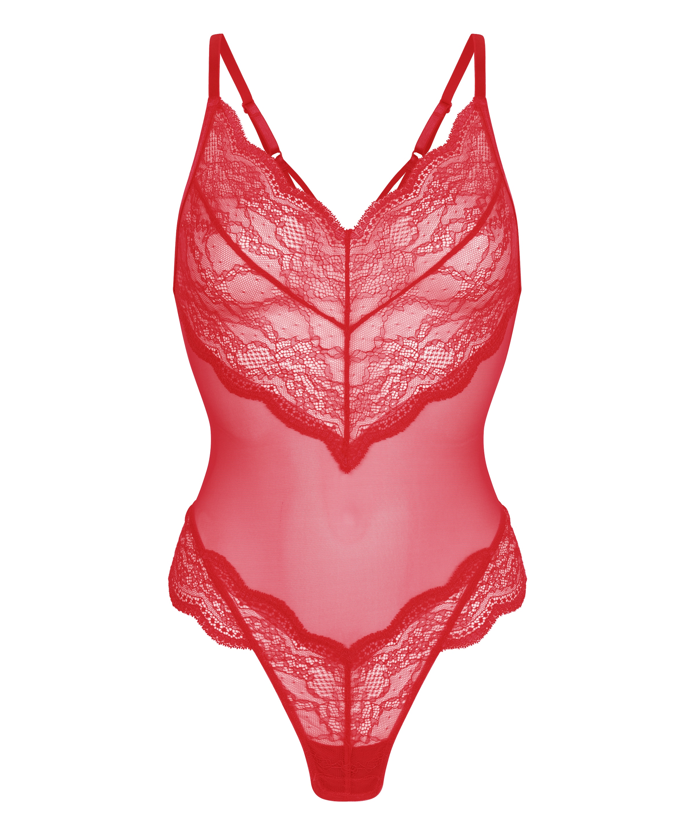 Hunkemöller Body 'Isabelle' in Rood: voorkant