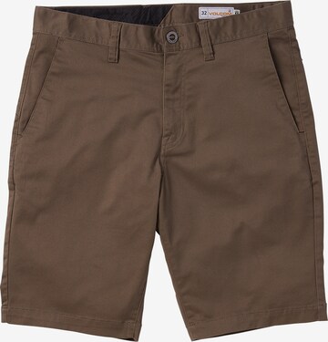 Regular Pantalon chino Volcom en marron : devant