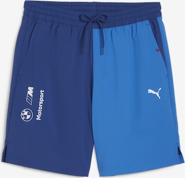 PUMA Regular Workout Pants 'BMW M Motorsport ESS' in Blue: front