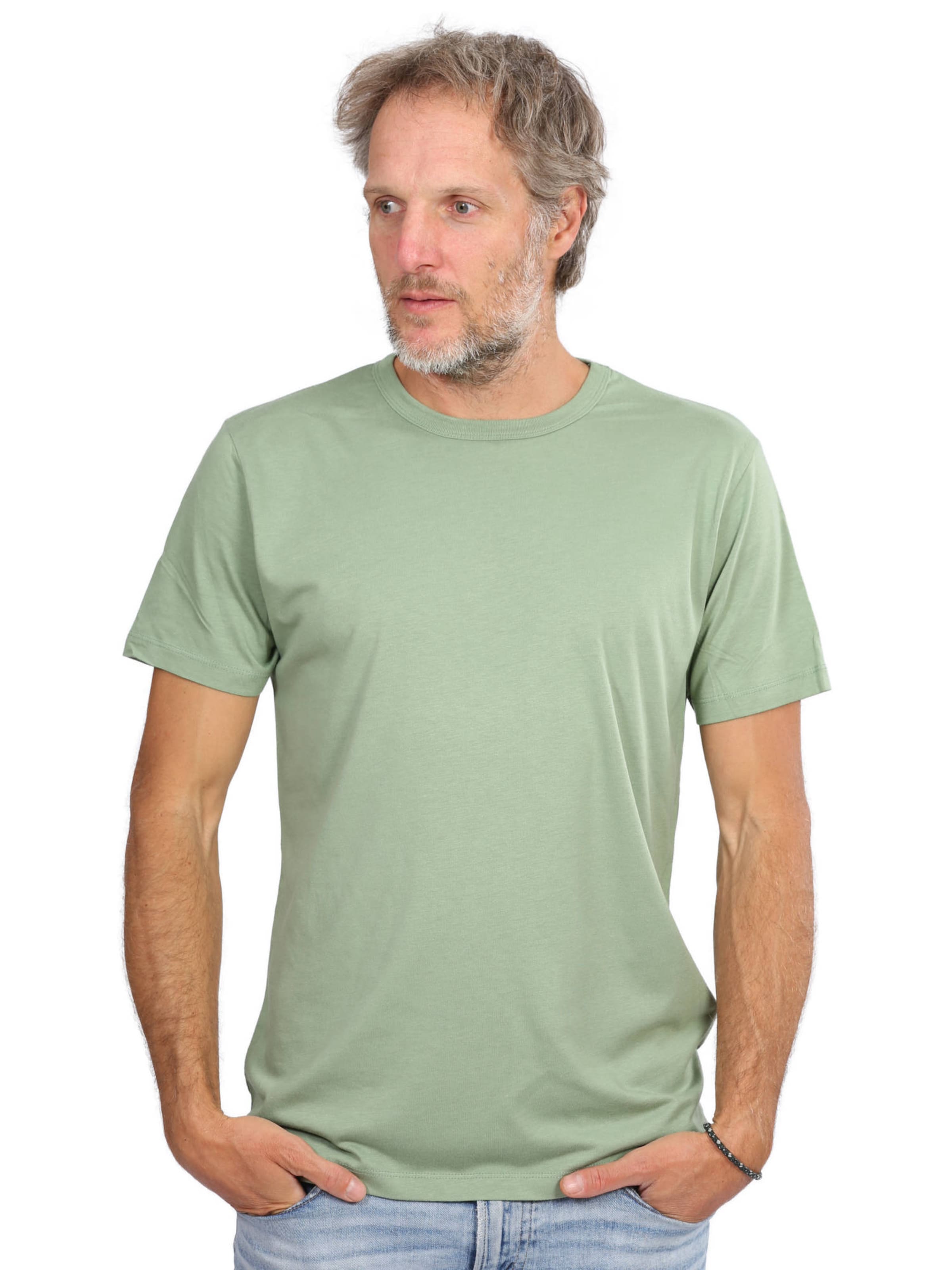Life-Tree Shirt 'Basic Bamboo Green' in Green