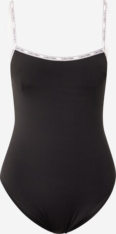 Calvin Klein Swimwear Bralette Swimsuit in Black: front