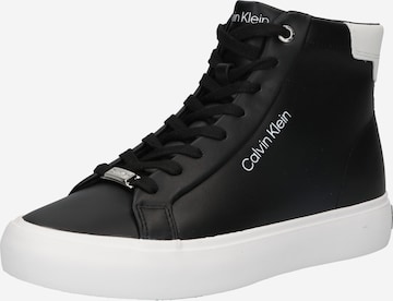 Calvin Klein - Zapatillas deportivas altas en negro: frente