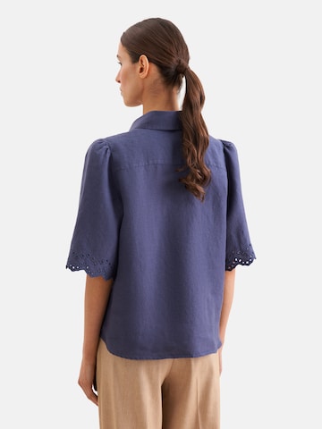 SEIDENSTICKER Bluse 'Uni' in Blau