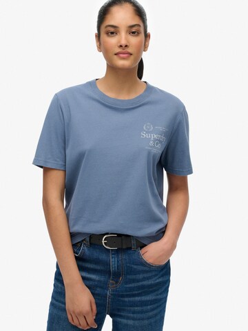 T-shirt Superdry en bleu : devant
