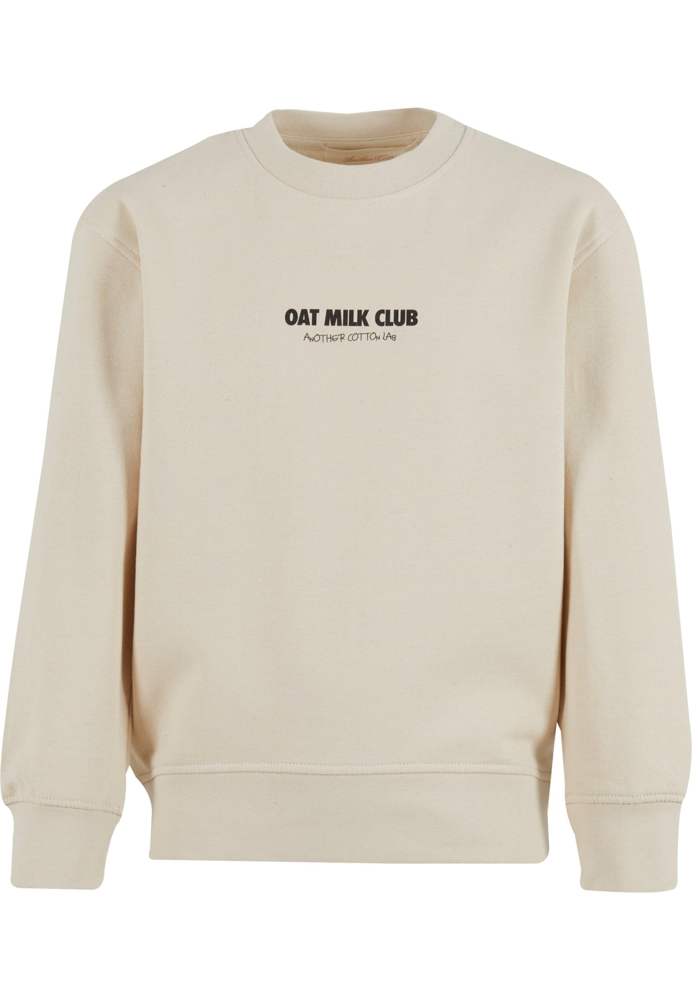 Another Cotton Lab - Sudadera 'Oat Milk Club' en beige: frente