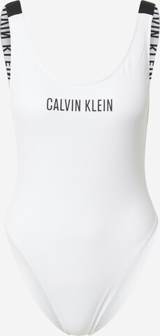 Calvin Klein Swimwear Badeanzug 'Intense Power' in Weiß: predná strana