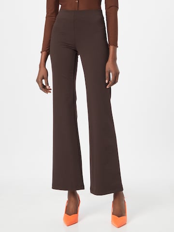 WEEKDAY Flared Trousers 'Serena' in Brown: front