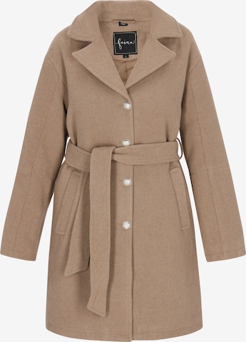 Manteau mi-saison faina en marron : devant