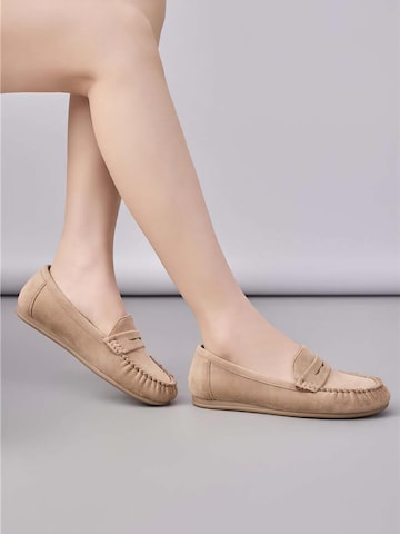 Mocassin 'Mocassins Confort en Suédine - taupe' VERA Collection en gris