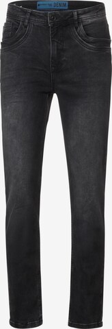 Street One MEN Slim fit Jeans in Black: front