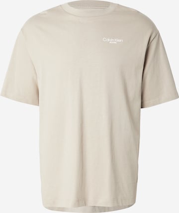 T-Shirt Calvin Klein Jeans en marron : devant