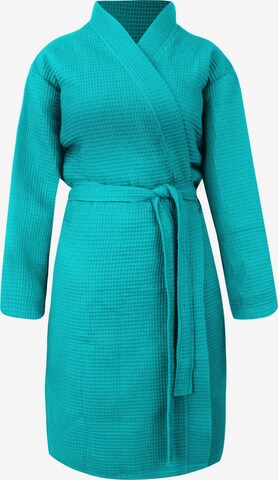 normani Long Bathrobe 'Kelin' in Blue: front